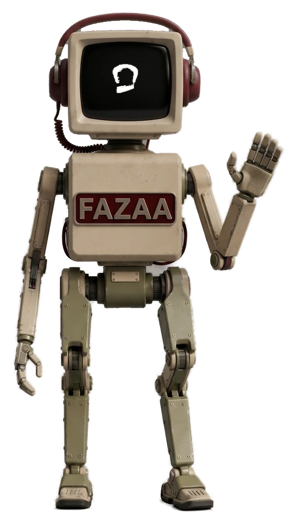 Fazaa's face: tap to say hello